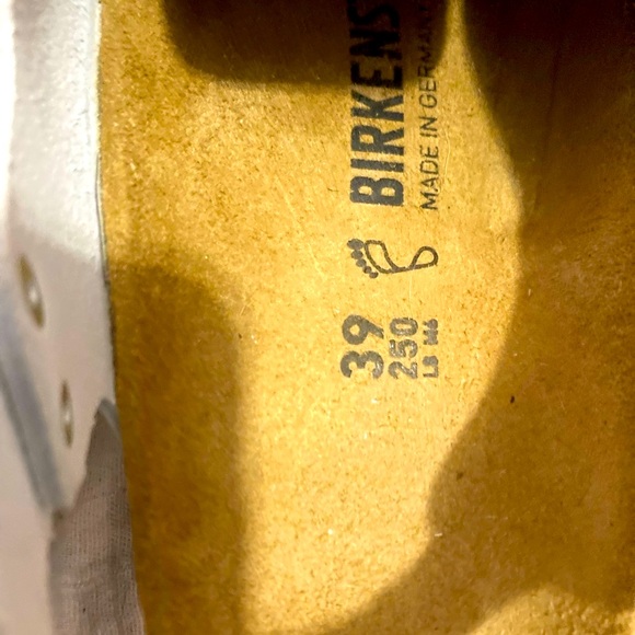 Birkenstock Tokio White Pebbled Leather Super Grip Clogs Size EU 39 US 8/8.5 - Picture 4 of 6